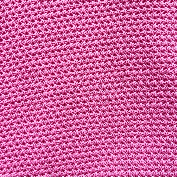 New! Rare VICTOR GLEMAUD Knit Deep V-Neck Midi Sweater Dress in Neon Pink - Picture 12 of 13